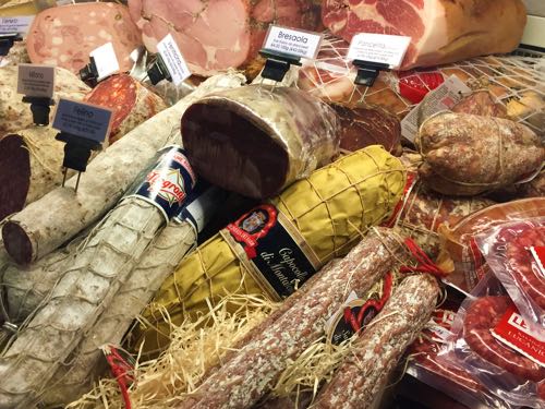 An extensive range of cured meats and sausages